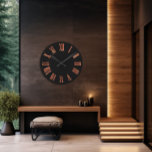 Black Copper Rose Gold Minimal Metallic Urban Round Clock<br><div class="desc">Elevate your decor with the Black Copper Rose Gold Minimal Metallic Urban Round Clock from Zazzle, a stunning timepiece that combines modern minimalism with an urban twist. This clock isn't just a way to keep time; it's a statement piece that enhances any room with a touch of elegance and contemporary...</div>