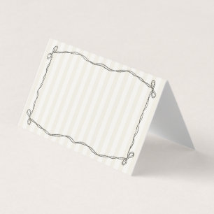 Black Coquette Bow Beige Place Card Table Decor