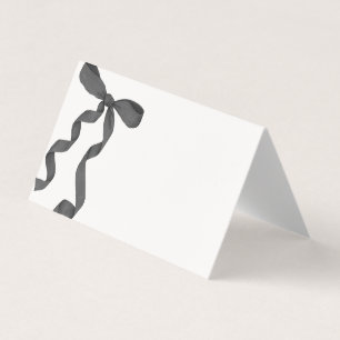 Black Coquette Bow Place Card Table Decor