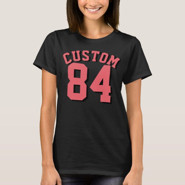 Black & Coral Adults | Sports Jersey Design T-Shirt (Front)