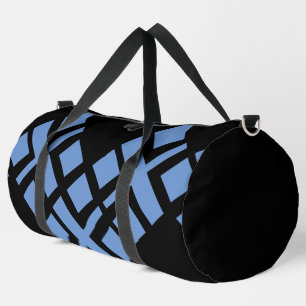 Black Cornflower Blue Duffle Bag