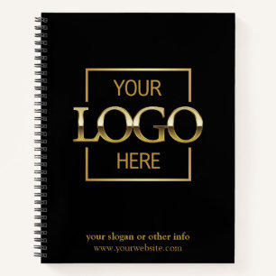 Black Corporate Company Business Logo Promotional Notebook