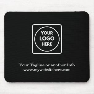 Black Corporate Logo Business Promo mouse pad