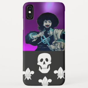 BLACK CORSAIR, SKULL & FLEUR DE LIS Purple iPhone XS Max Case