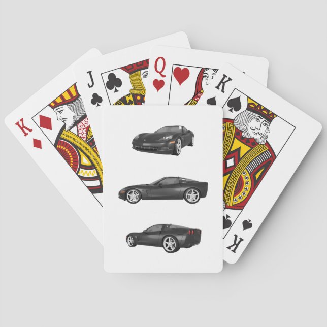 Black Corvette Playing Cards (Back)