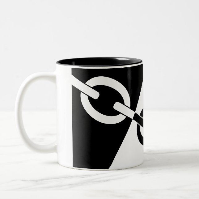 Black Country flag Two-Tone Coffee Mug (Left)