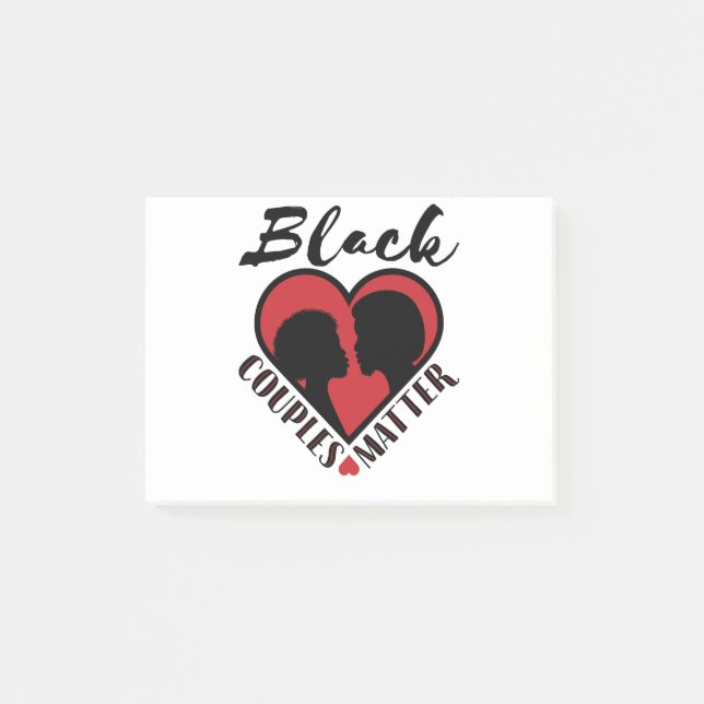 Black Couples Matter African American Love Post-it Notes (Front)