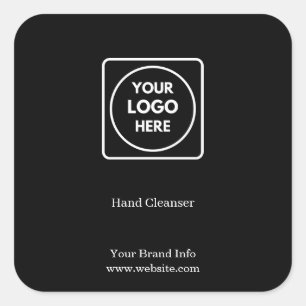 Black Covid-19 Sticker Custom Business Sanitizer