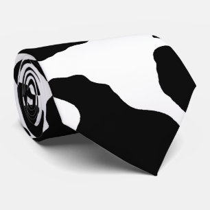 Black Cow Skin Pattern Tie
