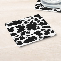 Black Cow Spots  Print Cowboy Farmer