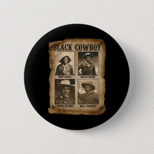 Black Cowboy Western Rodeo Melanin Black History T 6 Cm Round Badge