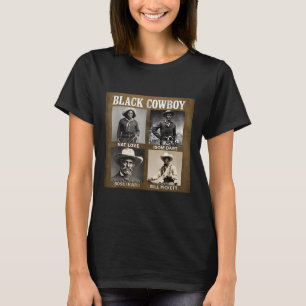 Black Cowboy Western Rodeo Melanin Black History T T-Shirt