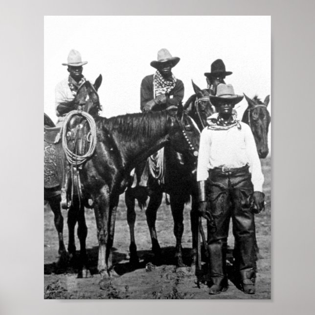 Black Cowboys At Bonham Texas 1890 Poster (Front)