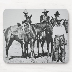 Black Cowboys at Bonham, Texas, c.1890 (b/w photo) Mouse Mat