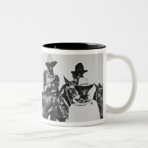 Black Cowboys at Bonham, Texas, c.1890 (b/w photo) Two-Tone Coffee Mug