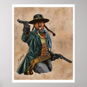 Black Cowgirl Poster
