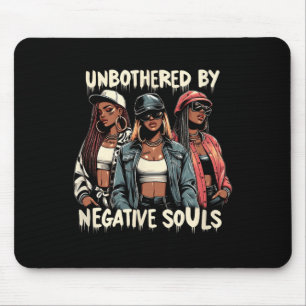Black Cowgirl Unbothered By Negative Souls Cowgirl Mouse Mat