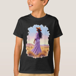 Black Cowgirl Western Rodeo Melanin Black History T-Shirt
