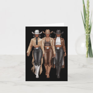 Black Cowgirl Western Rodeo Melanin Cowgirl  Card