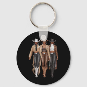 Black Cowgirl Western Rodeo Melanin Cowgirl Key Ring