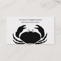 Black Crab Seafood Black White Simple Nautical