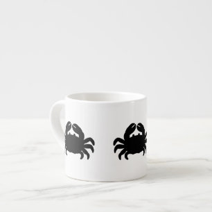 Black Crab Silhouette Espresso Cup