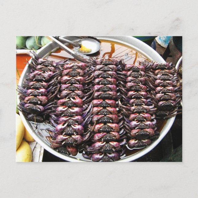 Black Crabs [Po Na] ... Thai Street Food Postcard (Front)