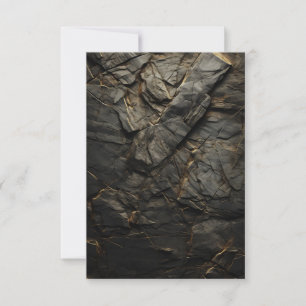 Black Cracked Stone Invitation