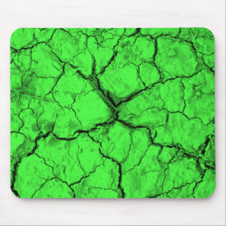 Black Cracks on Green Mouse Pad