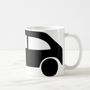 black crash car icon coffee mug