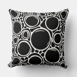 Black Craters Cushion