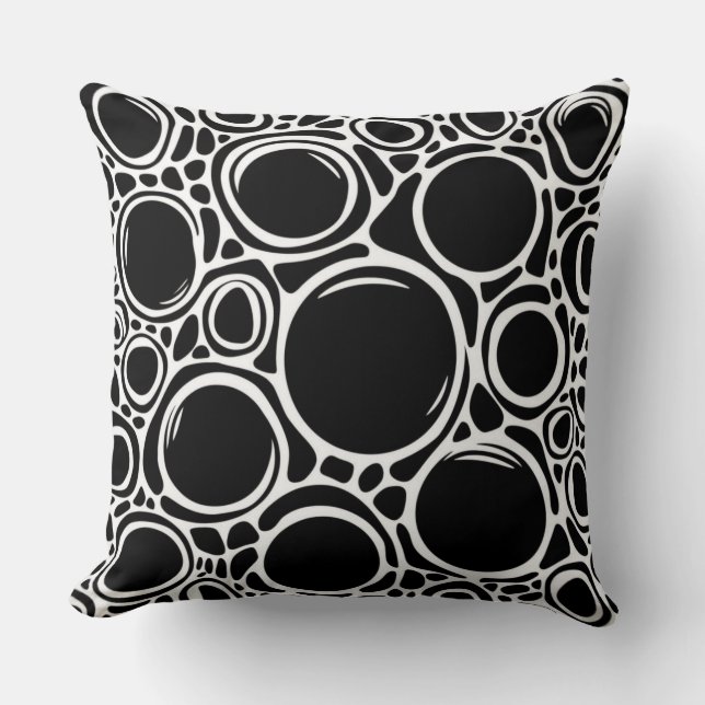 Black Craters Cushion (Front)