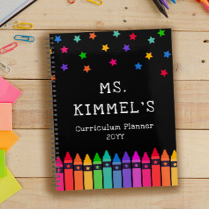 Black Crayons & Stars Curriculum Teacher Planner