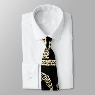 Black & Cream Abstract  Pattern Gents Tie