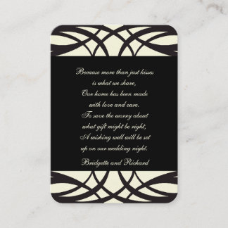Black Cream Art Deco Wishing Well Cards