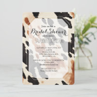 Black Cream Brown Cowhide Bridal Shower