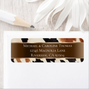 Black Cream Brown Cowhide Wedding
