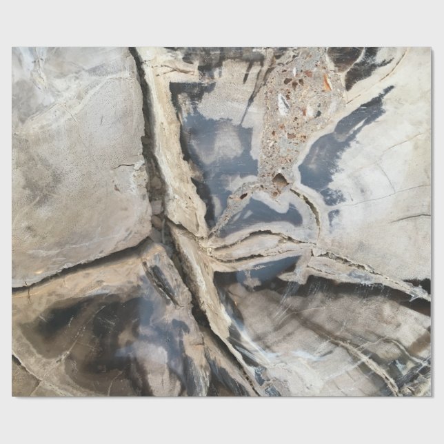 Black & Cream Crystal Wrapping Paper (Flat)