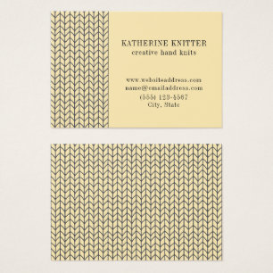 BLACK CREAM KNIT 3.5x2.5 Business Card II