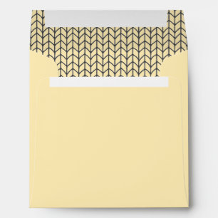 BLACK CREAM KNIT 5.25 Square Envelope / Cream