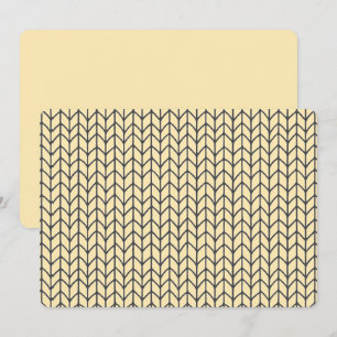 BLACK CREAM KNIT 5x7 Flat Card II / Horizontal