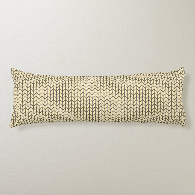 BLACK CREAM KNIT Body Pillow (Front)