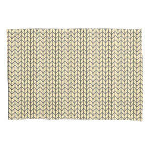 BLACK CREAM KNIT Standard Pillowcase