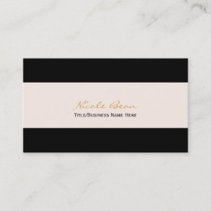 Black & Cream Off White Chic Modern Business Card