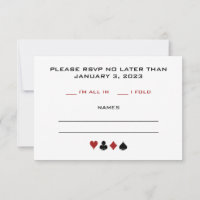Black Cream Red Poker Chip Casino Theme Wedding