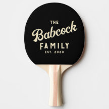 Black & Cream Retro Family Name & Year