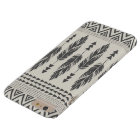 Black & Cream Tribal Feathers iPhone 6 Plus Case
