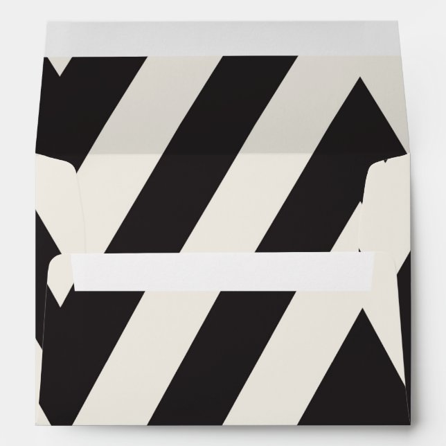 Black & Cream White Lingerie Invitation Envelopes (Back (Bottom))