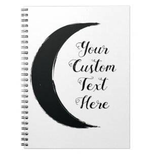 Black Crescent Magic Dark Moon Astrology  Notebook