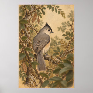 Black-crested Titmouse – Lower Rio Grande Valley V Poster